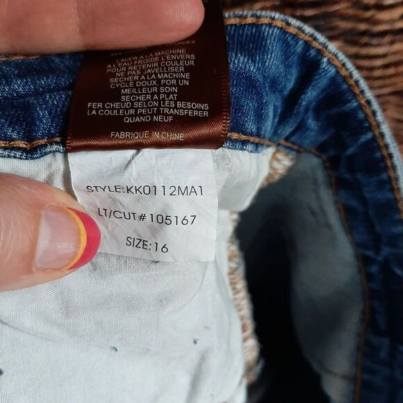 KUT From The Kloth Rosie Pencil Jean Skirt Women's 16 Blue Denim Staple Capsule - Picture 8 of 8